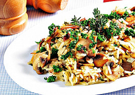 Bylinková rýže se žampiony