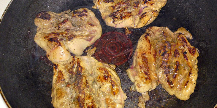 Husí játra s jablky