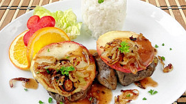 Husí játra s jablky