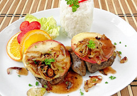 Husí játra s jablky