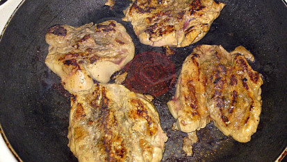 Husí játra s jablky