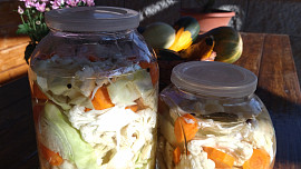 Křupavá zelenina nakládaná v mořské soli