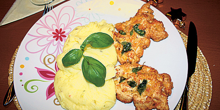 Krůtí řízky s bazalkou