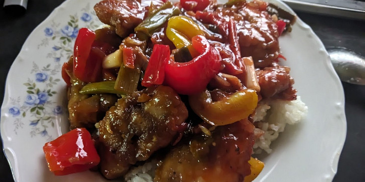 Sladkokyselé kuře z Hradce