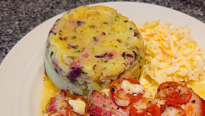 Šťouchačky s česnekem a slaninou