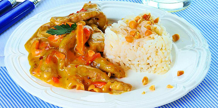 Vepřové v arašídové omáčce