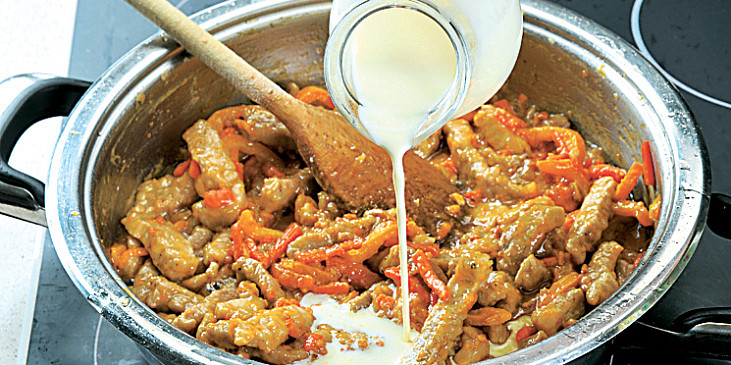 Vepřové v arašídové omáčce