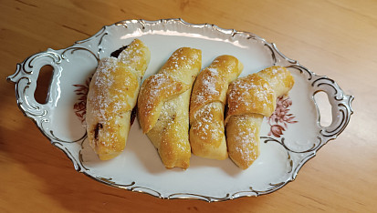 Ořechové svatomartinské rohlíčky s javorovým sirupem