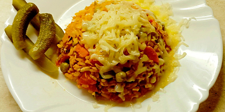 Rizoto ze zbytků masa