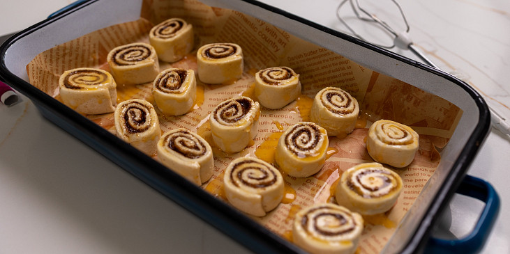 Skořicové šneky z listového těsta