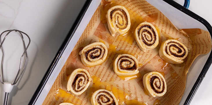 Skořicové šneky z listového těsta