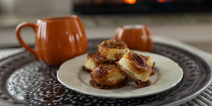 Skořicové šneky z listového těsta