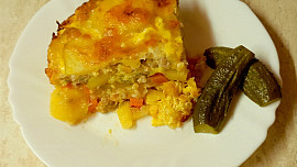 Zapečené brambory s mletým masem