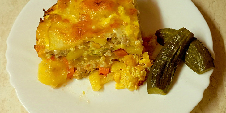 Zapečené brambory s mletým masem