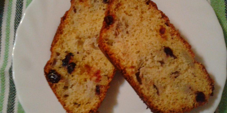 Banánový chlebíček s brusinkami