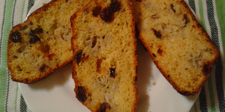 Banánový chlebíček s brusinkami