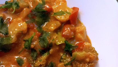 Indické květákovo-brokolicové kari