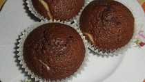Kakaové muffiny s tvarohem