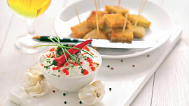 Pomazánka z tvarohu a pivního sýra