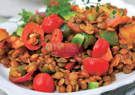 Čočka se zeleninou