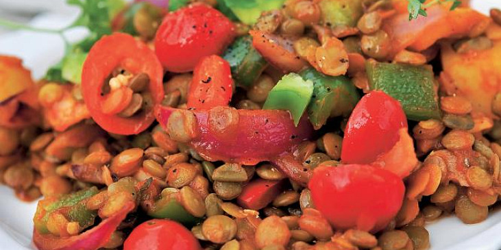 Čočka se zeleninou