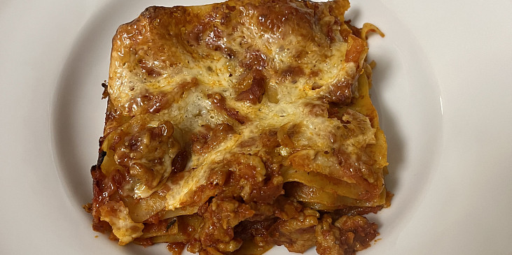 Lasagne s mletým masem bez bešamelu