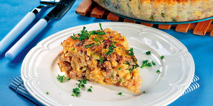 Nadýchaný květákový nákyp