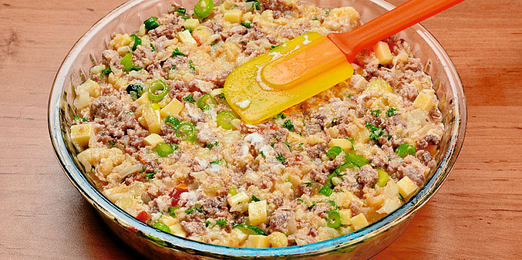 Nadýchaný květákový nákyp