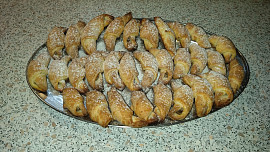 Nekynuté svatomartinské rohlíčky s ořechovou náplní