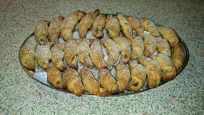 Nekynuté svatomartinské rohlíčky s ořechovou náplní