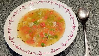 Rychlá zeleninová polévka s rýží