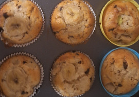 Čokoládovo-banánové muffiny