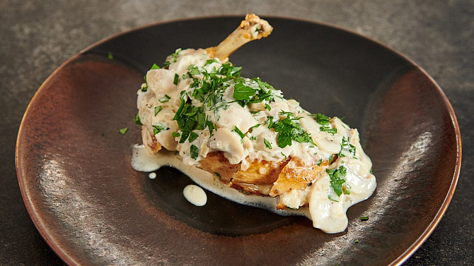 Kuřecí supreme se žampionovou omáčkou podle Mirka Kaliny