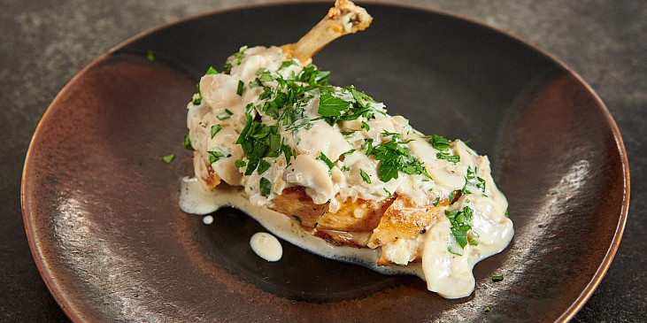 Kuřecí supreme se žampionovou omáčkou podle Mirka Kaliny