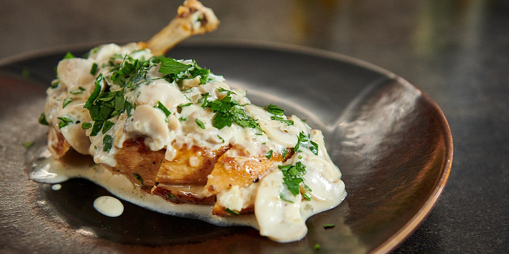 Kuřecí supreme se žampionovou omáčkou podle Mirka Kaliny