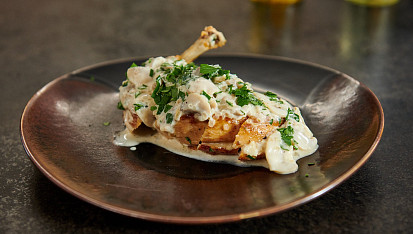 Kuřecí supreme se žampionovou omáčkou podle Mirka Kaliny