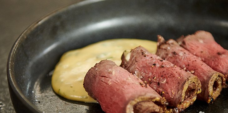 Roastbeef s béarnskou omáčkou podle Mirka Kaliny