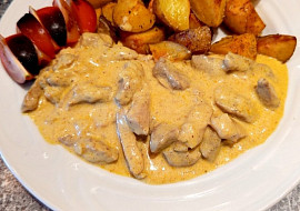 Vepřové kousky ve smetanovo-hořčičné omáčce