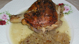 Kuře na zelí a anglické slanině