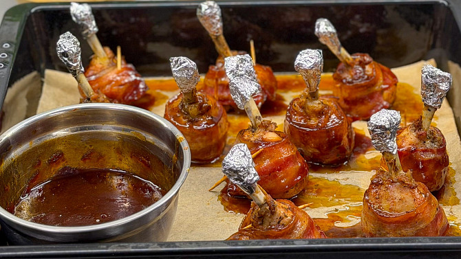 Kuřecí paličky ve slanině