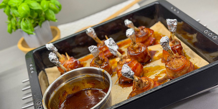 Kuřecí paličky ve slanině