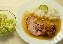 Vepřová plec pečená na zelenině