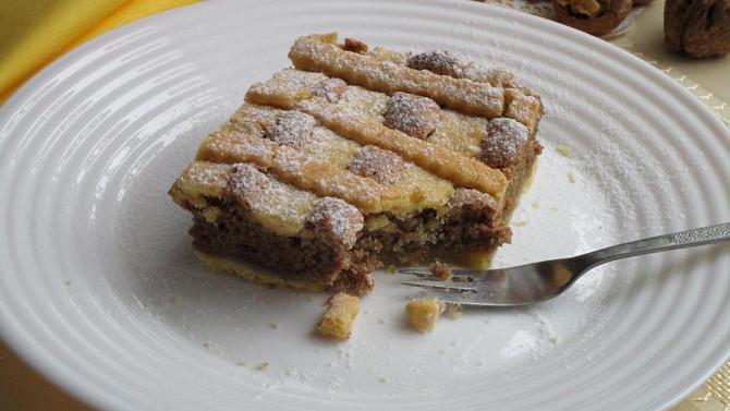 Křehký ořechový koláč