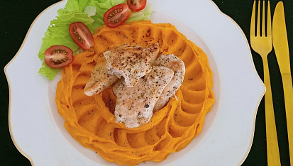 Kuřecí kousky s dýňovým pyré vhodné pro diabetiky