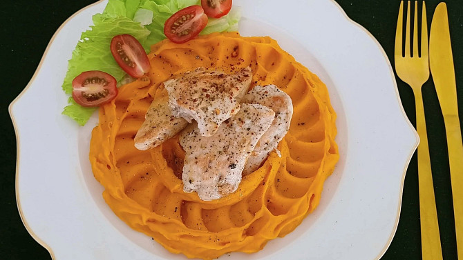 Kuřecí kousky s dýňovým pyré vhodné pro diabetiky