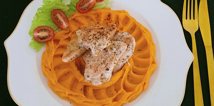 Kuřecí kousky s dýňovým pyré vhodné pro diabetiky