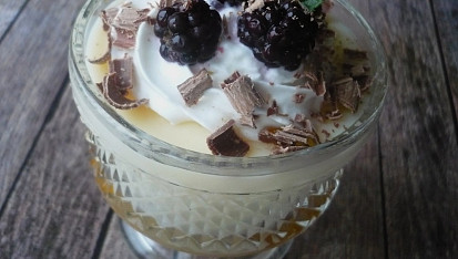 Pudinkový pohár jako kdysi, Pro děti bez vaječného likéru.