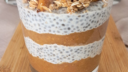 Chia pudink à la jablečný štrúdl