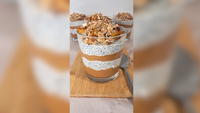 Chia pudink à la jablečný štrúdl