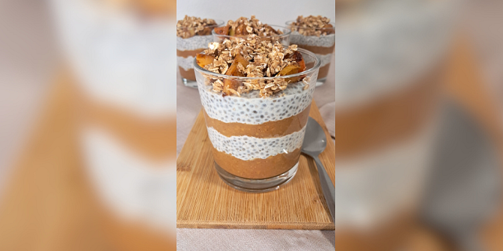 Chia pudink à la jablečný štrúdl